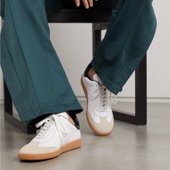 Isabel Marant Bryce Leather Sneaker in White/Black sz 38 New in Box - Picture 10 of 10